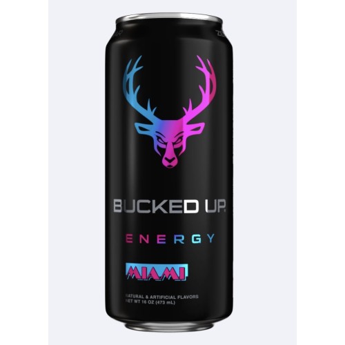 Bucked Up, Energy, вкус Miami (Клубника, манго, ананас), 473 мл